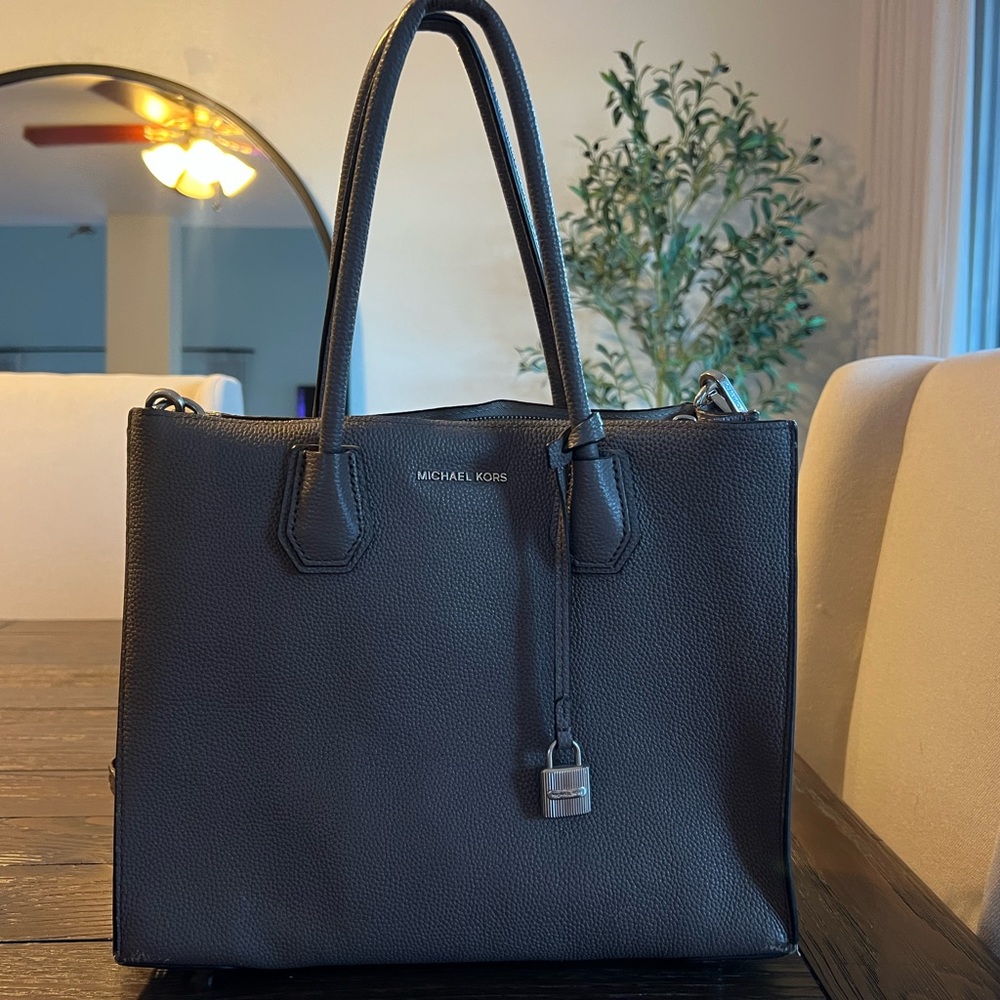 Michael Kors Dark Grey Leather Tote